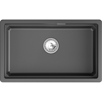 Кухонная мойка GRANULA KS-7303iU чёрный металлик кварц