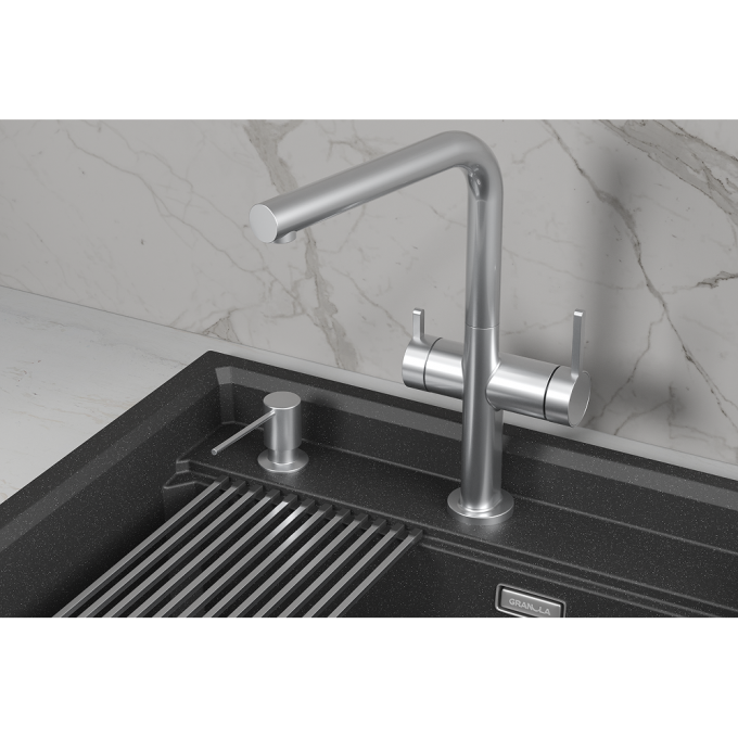 Кухонный смеситель GRANULA KITCHEN SPACE KS-8276 Нерж 8276 HEPJ Кухонный смеситель GRANULA KITCHEN SPACE KS-8276 Нерж 8276 HEPJ