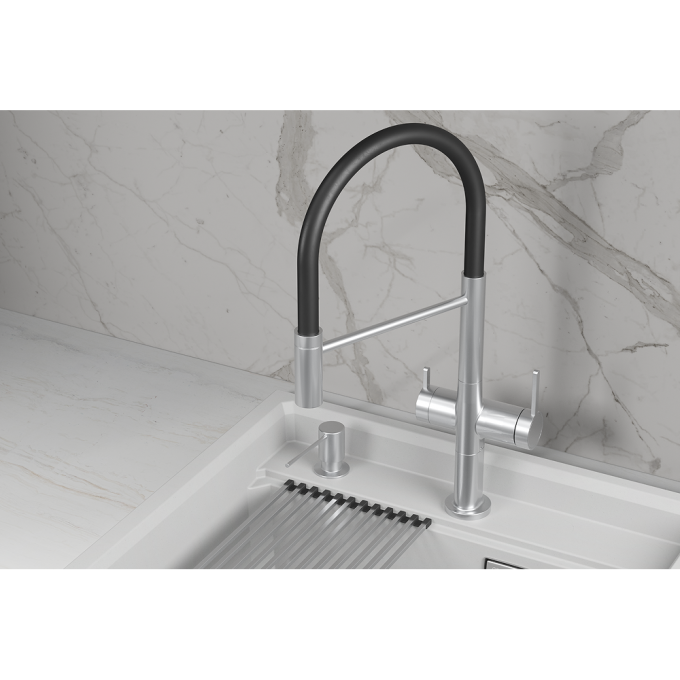 Кухонный смеситель GRANULA KITCHEN SPACE KS-8277 Нерж 8277 HEPJ Кухонный смеситель GRANULA KITCHEN SPACE KS-8277 Нерж 8277 HEPJ
