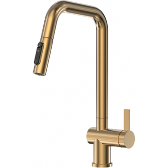 Смеситель для кухни GRANULA PF7273-D1,Gold золото/сатин