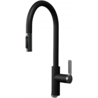 Смеситель кухонный GRANULA GR-8168 с выдвижным изливом турмалин