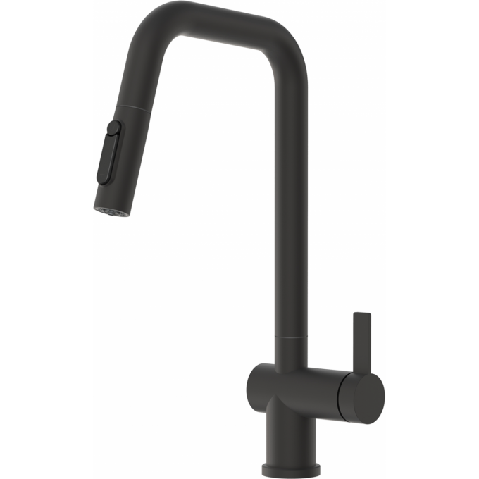Смеситель кухонный GRANULA KS-7273 черный матовый, сталь PF7273-D1 Black